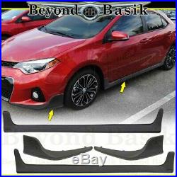 For 2014 2015 2016 TOYOTA COROLLA S Model Only Front Bumper Body Kit+Side Skirts