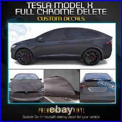 For 2016-2020 Tesla Model X Full Chrome Delete Trim Blackout Black Vinyl