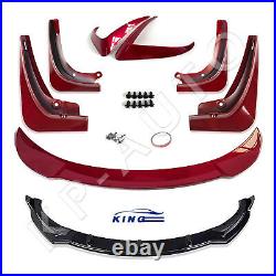 For 2017-2022 Tesla Model 3 Retrofit Body Parts Kit Accessories (Glossy Red)