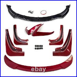 For 2017-2022 Tesla Model 3 Retrofit Body Parts Kit Accessories (Glossy Red)