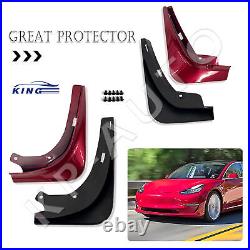 For 2017-2022 Tesla Model 3 Retrofit Body Parts Kit Accessories (Glossy Red)