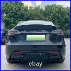 For 20-Up Tesla Model Y Performance Style Glossy Black Rear Bumper Diffuser Lip
