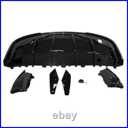 For 20-Up Tesla Model Y Performance Style Glossy Black Rear Bumper Diffuser Lip