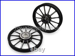 For Royal Enfield Classic 350 500 Front & Rear 13 Spokes Alloy Wheel Rim Pair