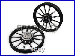 For Royal Enfield Classic 350 500 Front & Rear 13 Spokes Alloy Wheel Rim Pair
