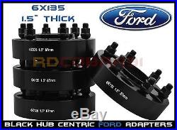 Ford F150 Raptor Expedition 1.5 Black Hub Centric Wheel Spacers 2015-2017 Model