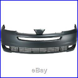 Front Bumper Cover For 2004-2005 Toyota Sienna with fog lamp holes Primed