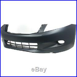 Front Bumper Cover For 2008-2010 Honda Accord Sedan with fog lamp holes Primed