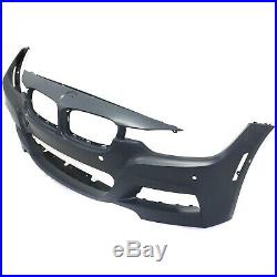 Front Bumper Cover For 2013-2016 BMW 328i withM Sport/PDC Sensor Holes/IPAS Primed