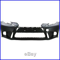 Front Bumper Cover For 2014-2015 Lexus IS250 with F Sport Pkg Primed Plastic