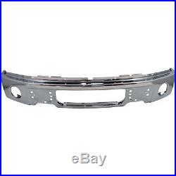 Front Bumper For 2009-2014 Ford F-150 Chrome Steel For Models with Fog Lights