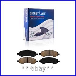 Front Drilled and Slotted Rotors Brake Pads for Dodge Ram 1500 Chrysler Aspen