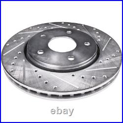 Front Drilled and Slotted Rotors Brake Pads for Dodge Ram 1500 Chrysler Aspen