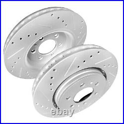 Front Rear Drilled Brake Rotors Pads Kit for Ford F-150 F150 2012 2013 2014-2020