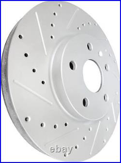 Front Rear Drilled Brake Rotors Pads Kit for Ford F-150 F150 2012 2013 2014-2020