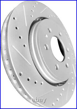 Front Rear Drilled Brake Rotors Pads Kit for Ford F-150 F150 2012 2013 2014-2020