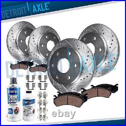 Front Rear Drilled Rotors + Brake Pads for 2012-2017 2018 2019 2020 Ford F-150