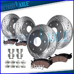 Front & Rear Drilled Slotted Rotors + Brake Pads for 2012 2013-2020 Ford F-150