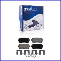 Front Rear Drilled Slotted Rotors Brake Pads kit for 2009 2012 Hyundai Elantra