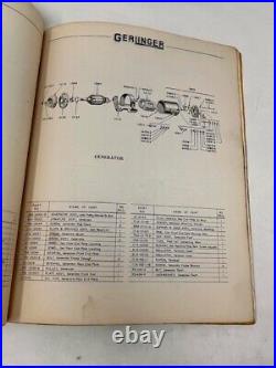 GERLINGER MODEL PH 862-130 Forklift Parts Catalog & Operating Manual Book-1950s