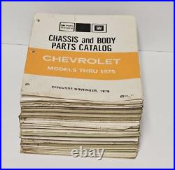 GM Chevrolet Models Through 1975 Chassis Body Parts Catalog Effective Nov 79