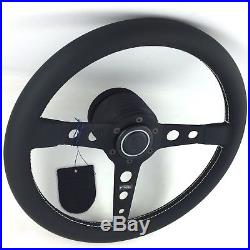 Genuine Momo Prototipo steering wheel, hub kit, leather crest horn. Porsche 911