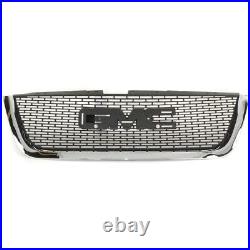 Grille 2007-2012 For GMC Acadia Chrome Shell withBlack Insert Exc Denali Models