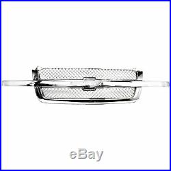 Grille All Chrome for Chevy Silverado Pickup 1500 2500 3500 Avalanche