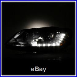 Halogen Model 2011-2018 VW Jetta Sedan LED U-Shape DRL Projector Blk Headlights