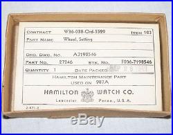 Hamilton Wrist Watch Parts Model 987A for Military