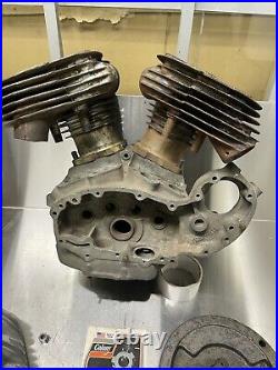 Harley Davidson WLA Basket Case Engine Motor WL W Model Cases Cylinders Parts