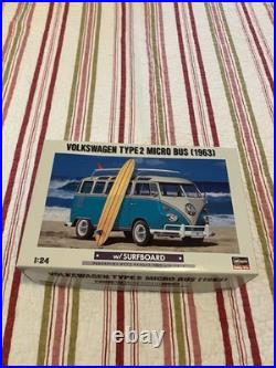 Hasegawa 1/24 Volkswagen Type2 Micro Bus (1963) Withsurfboard New Sealed Parts