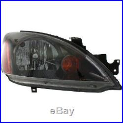 Headlight Set For 2004-2007 Mitsubishi Lancer Left and Right Black Housing 2Pc