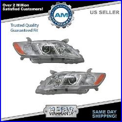 Headlights Headlamps Left & Right Pair Set for 07-09 Toyota Camry US Models