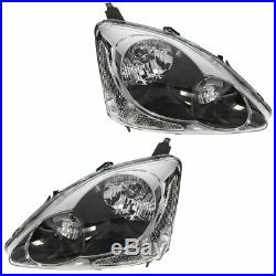 Headlights Headlamps Pair Set of 2 for 04-05 Honda Civic Hatchback Models