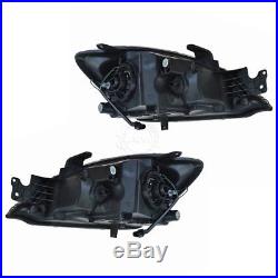 Headlights Headlamps with Smoked Background Left & Right Pair Set for 04-07 Lancer