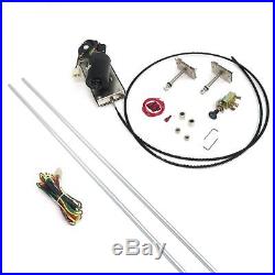 Heavy Duty Power Windshield Wiper Kit with Switch and Harness