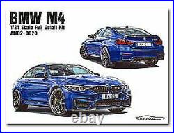 Hobby design 1/24 Bmw M4 Car Automobile Model Etched Parts Full Resin Kit