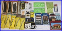 Huge Vintage Lot Model Train Parts Tracks Locomotives Cars Accessories HO+