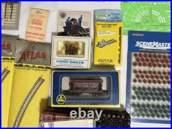 Huge Vintage Lot Model Train Parts Tracks Locomotives Cars Accessories HO+