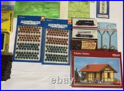 Huge Vintage Lot Model Train Parts Tracks Locomotives Cars Accessories HO+