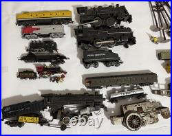 Huge Vintage Lot Model Train Parts Tracks Locomotives Cars Accessories HO+
