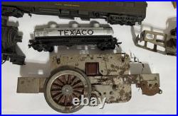 Huge Vintage Lot Model Train Parts Tracks Locomotives Cars Accessories HO+
