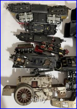 Huge Vintage Lot Model Train Parts Tracks Locomotives Cars Accessories HO+