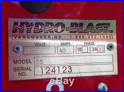 Hydro Blast Automatic Parts Washer Model 35