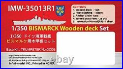 Infini IMW German Navy Battleship Bismarc WoodenDeck Set Model kit Parts IMW3513