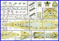 Infini IMW German Navy Battleship Bismarc WoodenDeck Set Model kit Parts IMW3513