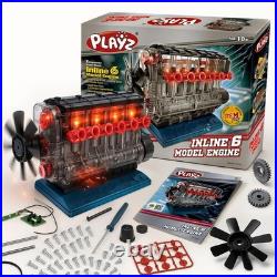 Inline 6 Engine Model Kit 230 STEM Parts for Ages 10+ Build a Working Engine
