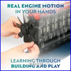 Inline 6 Engine Model Kit 230 STEM Parts for Ages 10+ Build a Working Engine