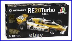 Italeri 4707 112 Renault RE20 Turbo Formula 1 Race Car Plastic Model Kit